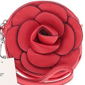 Alexis Fashion Rosette wristlet red-orange with strap NEW NWT